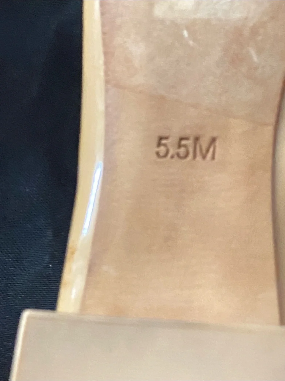 Tory Burch Tan Patent Leather Flats with Gold Logo